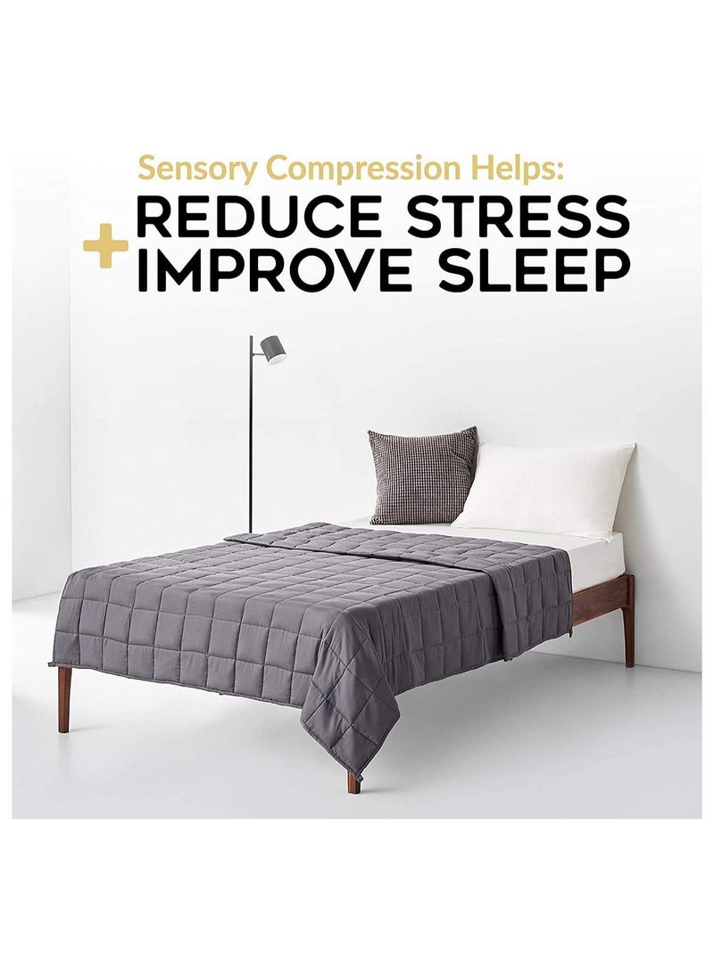 Fabienne Weighted Blanket 15lbs Single Size Adult Heavy Blanket 60"x80" Anxiety Relief Autism Therapy Insomnia Stress Relief Blanket Navy 6.8Kg 150x200cm - Image 5